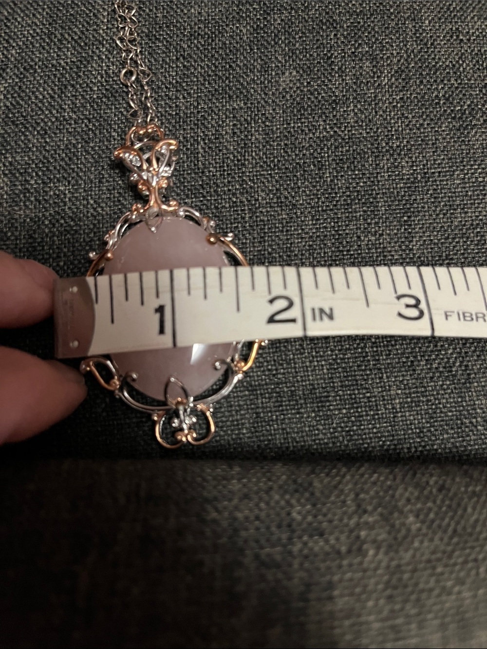 ππΈπGEMS EN VOGUE ROSE QUARTZ LARGE PENDANT. πππΈπππΈ - Picture 7 of 7